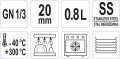 Pojemnik gastronomiczny ze stali nierdzewnej gn 1/3 20