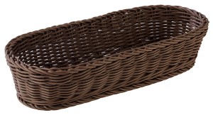 Koszyk PROFI LINE owalny, brąz 40x16 cm