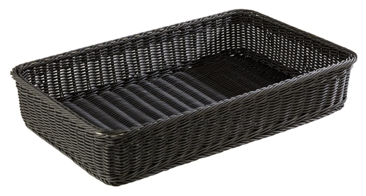 Koszyk PROFI LINE prostokątny GN 1/1, czarny 53x32,5 cm