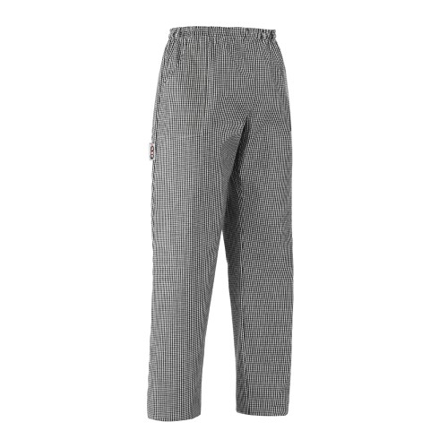 Spodnie kucharskie COULISSE POCKET BLACK PEPITA
