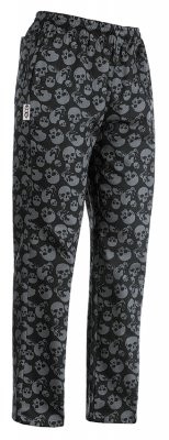 Kolorowe spodnie kucharskie SKULLS