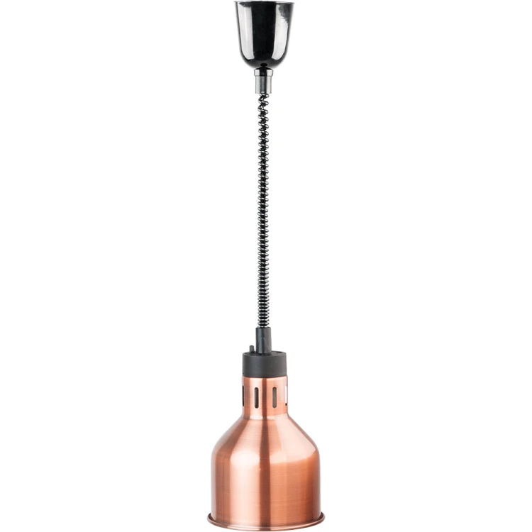 Wisząca lampa grzewcza kolor miedziany do potraw średnica 17,3 cm
