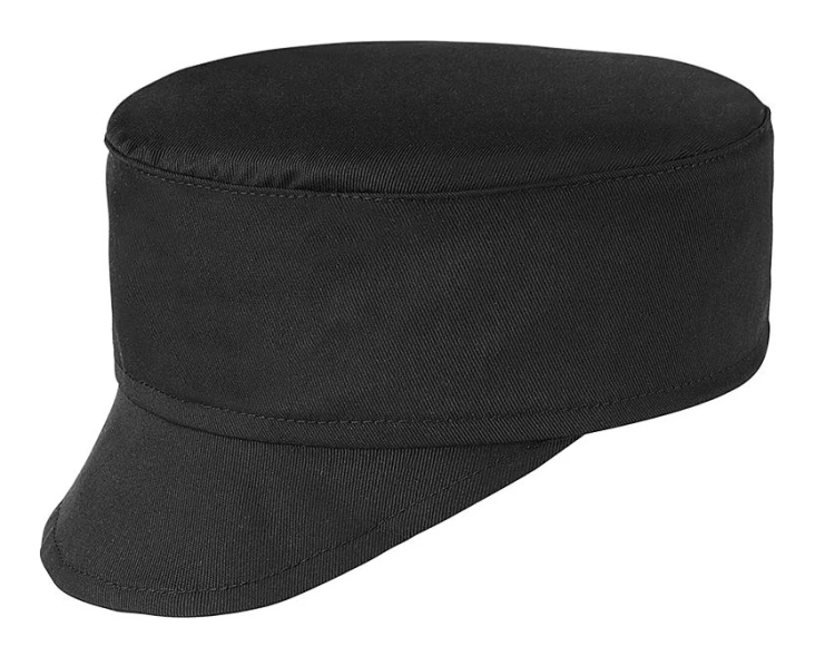 Czapka kucharska z daszkiem BLACK - 2szt.