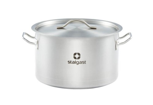 Garnek średni z pokrywką, stalowy, Ø 280 mm, V 11.1 l