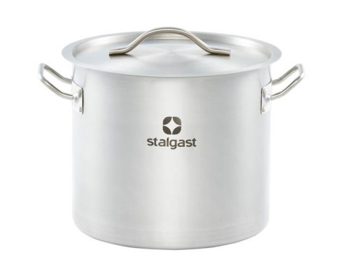 Garnek wysoki z pokrywką, stalowy, Ø 240 mm, V 9l