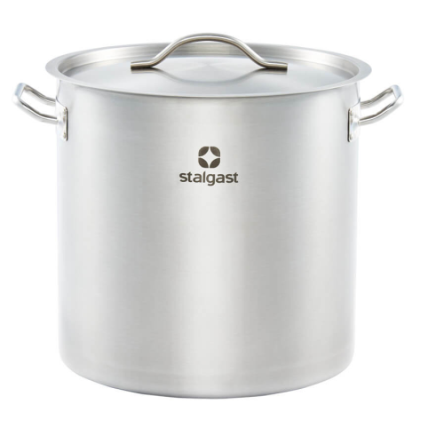 Garnek wysoki z pokrywką, stalowy, Ø 360 mm, V 36,6l