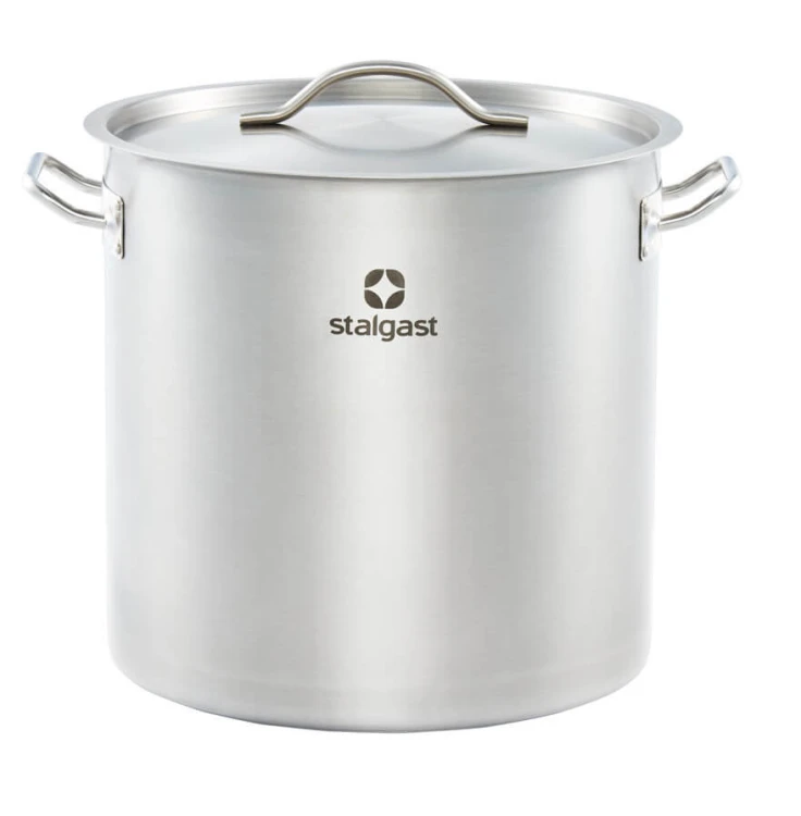 Garnek wysoki z pokrywką, stalowy, Ø 360 mm, V 36,6l