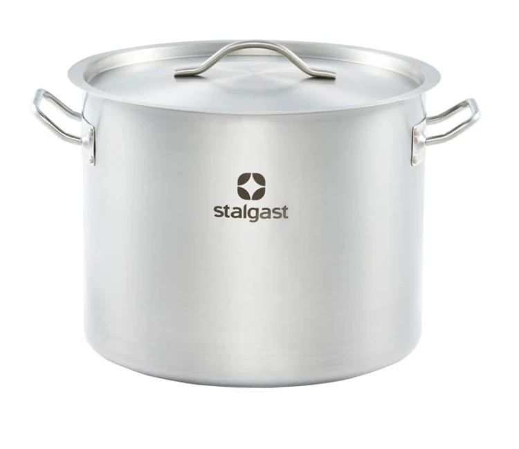 Garnek wysoki z pokrywką, stalowy, Ø 320 mm, V 20,9l