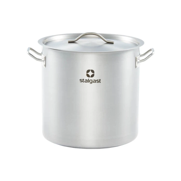 Garnek wysoki z pokrywką, stalowy, Ø 320 mm, V 25,7l