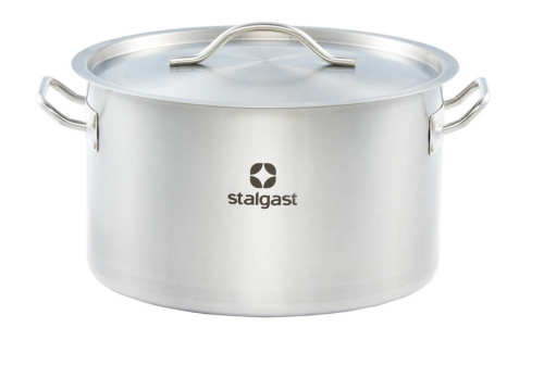 Garnek średni z pokrywką, stalowy, Ø 360 mm, V 22.4l