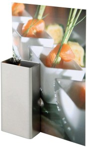 Stojak stal nierdz. satin  na menu - 2 szt.