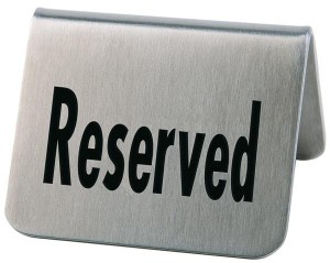 Tabliczka stołowa RESERVED