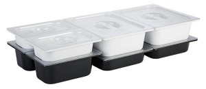 Pojemnik melamina ECOLINE czarny GN 1/1 H100mm