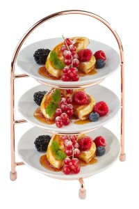 Stand na 3 talerze Ø17cm miedź