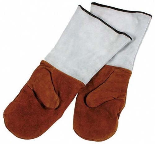 Skórzane rękawice piekarnicze