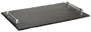 Taca do serwowania z chromowanymi uchwytami 53cm x 32,5cm