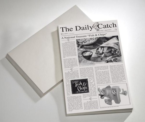 Papier pergaminowy z nadrukiem 500 sztuk motyw gazety SNACKHOLDER