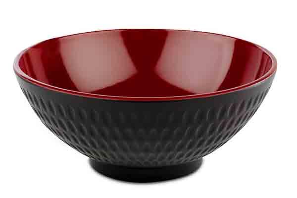 Miska o średnicy 20cm czarno czerwona ASIA PLUS