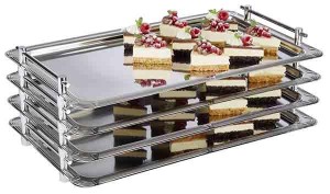 Taca do serwowani z chromowanymi uchwytami PROFI LINE 53cm x 32,5cm