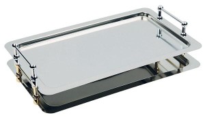 Taca do serwowania z pozłacanymi uchwytami BUFET-STAR 53cm x 32,5cm