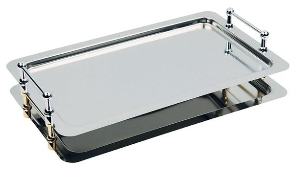 Taca do serwowania z pozłacanymi uchwytami BUFET-STAR 53cm x 32,5cm