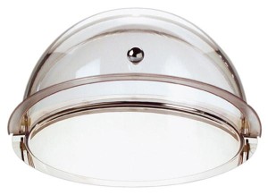 Taca ze stali nierdzewnej z witrynką 48cm