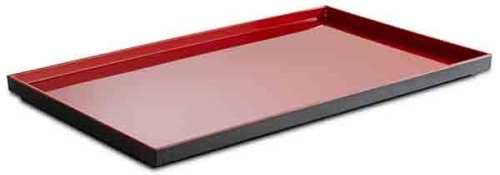 Taca prostokątna ASIA PLUS czarno czerwona 53cm x 32,5cm