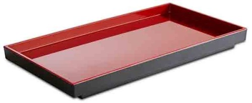 Taca prostokątna ASIA PLUS czarno czerwona 32,5cm x 17,6cm