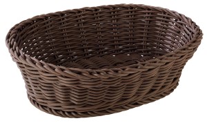 Koszyk PROFI LINE owalny, brąz, 25x19 cm