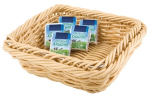 Koszyk na pieczywo, beżowy, GN 1/6, wysokość 6,5 cm