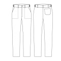 Spodnie kucharskie SLIM FIT gessato