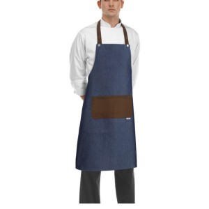 Fartuch kucharski ROCK jeans brown