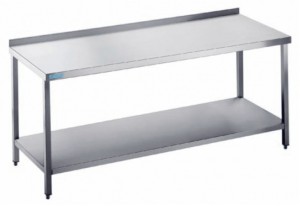 Stół do pracy przyścienny z półką 1600x600x850 Rilling