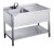 Zlew 1-kom z półką (L) 1200x600x850 Rilling