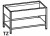 Zlew 1-kom z półką (L) 1200x600x850 Rilling