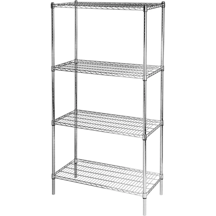 Regał chromowany, 4 półki, składany, 900x450x1800 mm, Stalgast