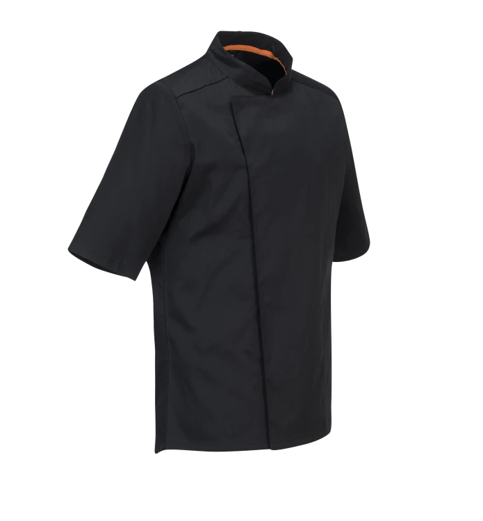 Bluza szefa kuchni MeshAir Pro czarna krótki rękaw