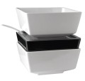 Miska FLOAT kwadratowa czarna 25x25cm