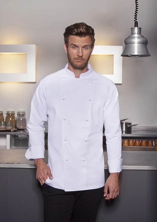 Bluza kucharska Chef Jacket BASIC (biała, unisex)