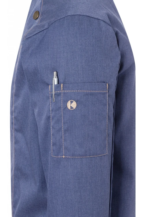 Męska bluza kucharska JEANS-STYLE  niebieska (vintage blue)