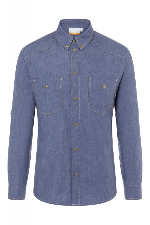 Męska bluza kucharska JEANS-STYLE New York niebieska