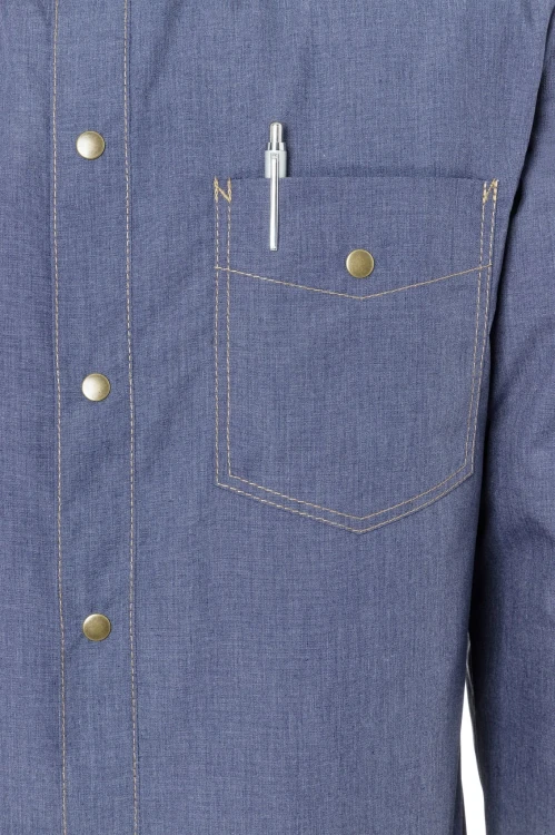 Męska bluza kucharska JEANS-STYLE New York niebieska