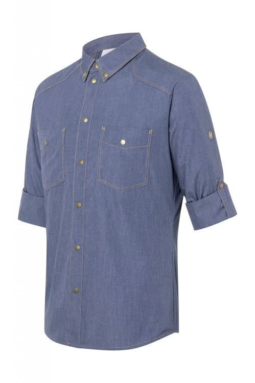 Męska bluza kucharska JEANS-STYLE New York niebieska