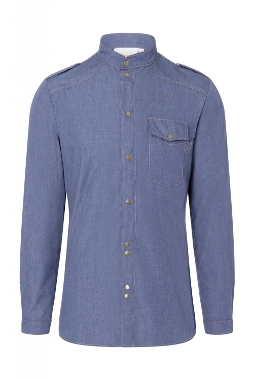Męska bluza kucharska JEANS-STYLE California niebieska