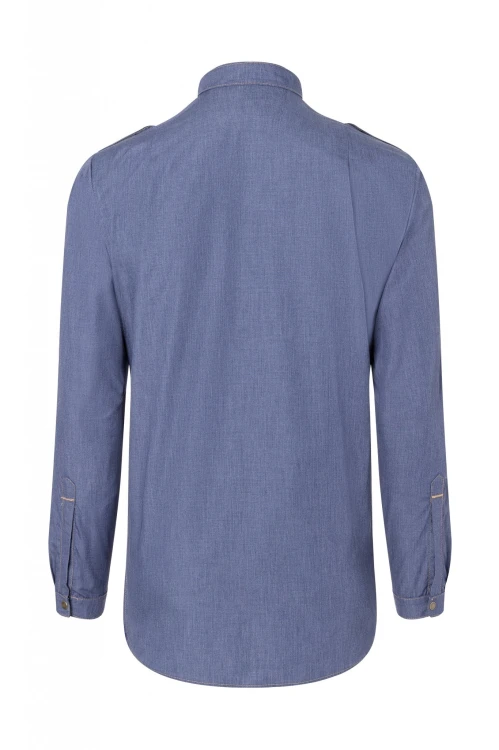 Męska bluza kucharska JEANS-STYLE California niebieska