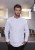 Męska bluza kucharska Long-Sleeve Throw-Over Chef Shirt BASIC biała