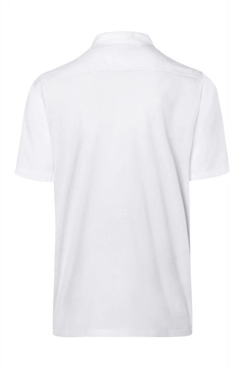 Męska bluza kucharska Short-Sleeve Throw-Over Chef Shirt BASIC biała