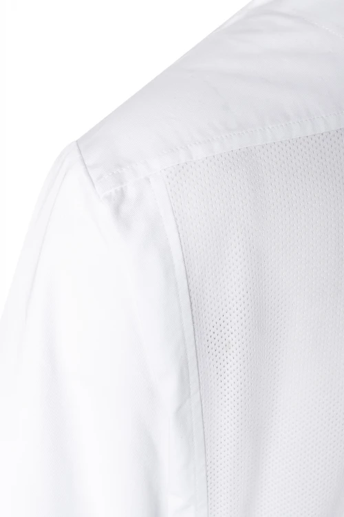 Męska bluza kucharska Short-Sleeve Throw-Over Chef Shirt BASIC biała