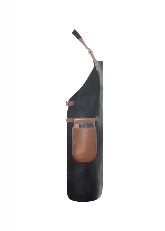 Fartuch Leather Bib Apron (100% skóra bydlęca, kolor: czarny)