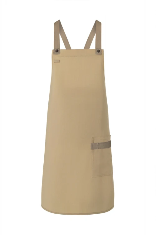 Fartuch Bib Apron URBAN-LOOK (z paskiem krzyżowym; kolor: pebble grey)